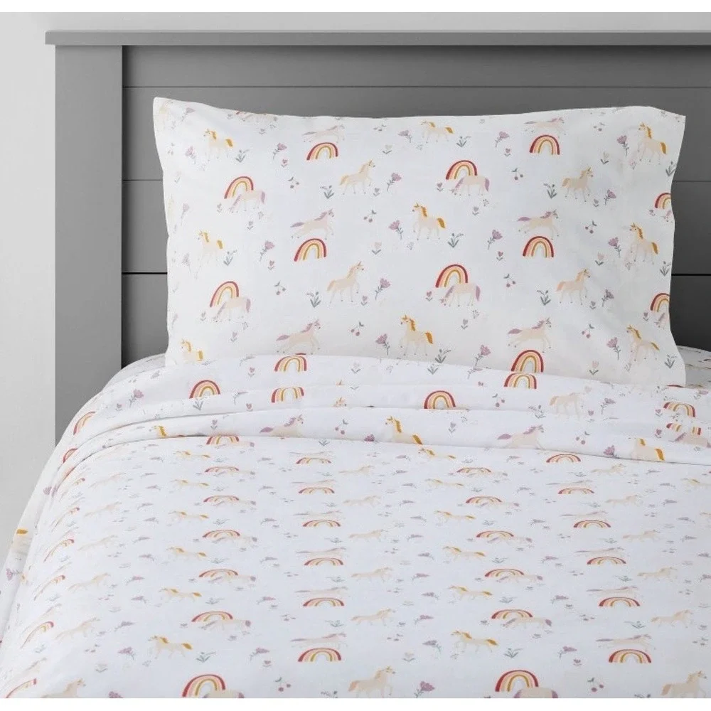 FULL Unicorn 100% Cotton Kids' Sheet Set - Pillowfort